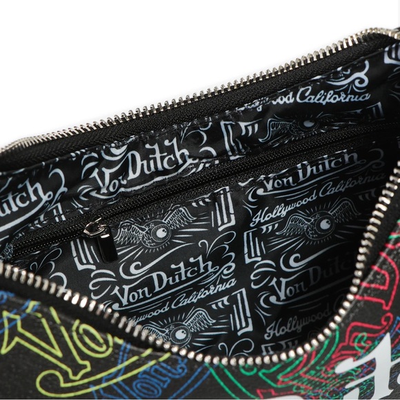 Von Dutch | “Neon Logo” Shoulder Bag & Removable Iconic Wrench Charm - Picture 7 of 9
